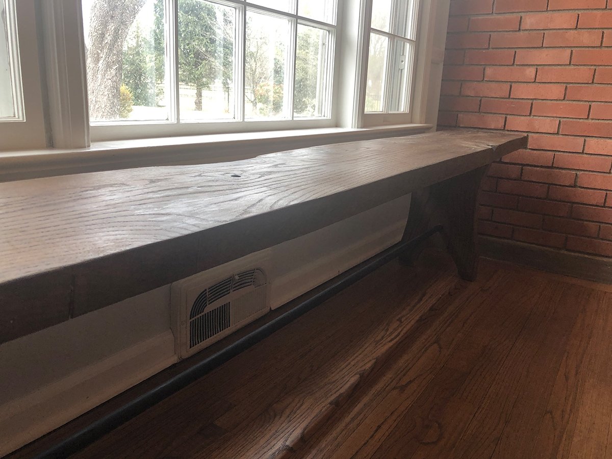 Slab Oak Bench — handmade by Mad Cedar Woodworks